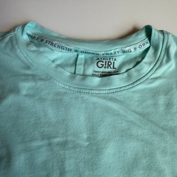 Athleta Girl Mint Twist Around Athletic Top Medium 8-10 - Picture 4 of 9